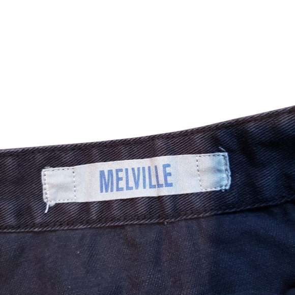 Melville Black Button Down Denim Skirt Size 27 - Picture 3 of 6